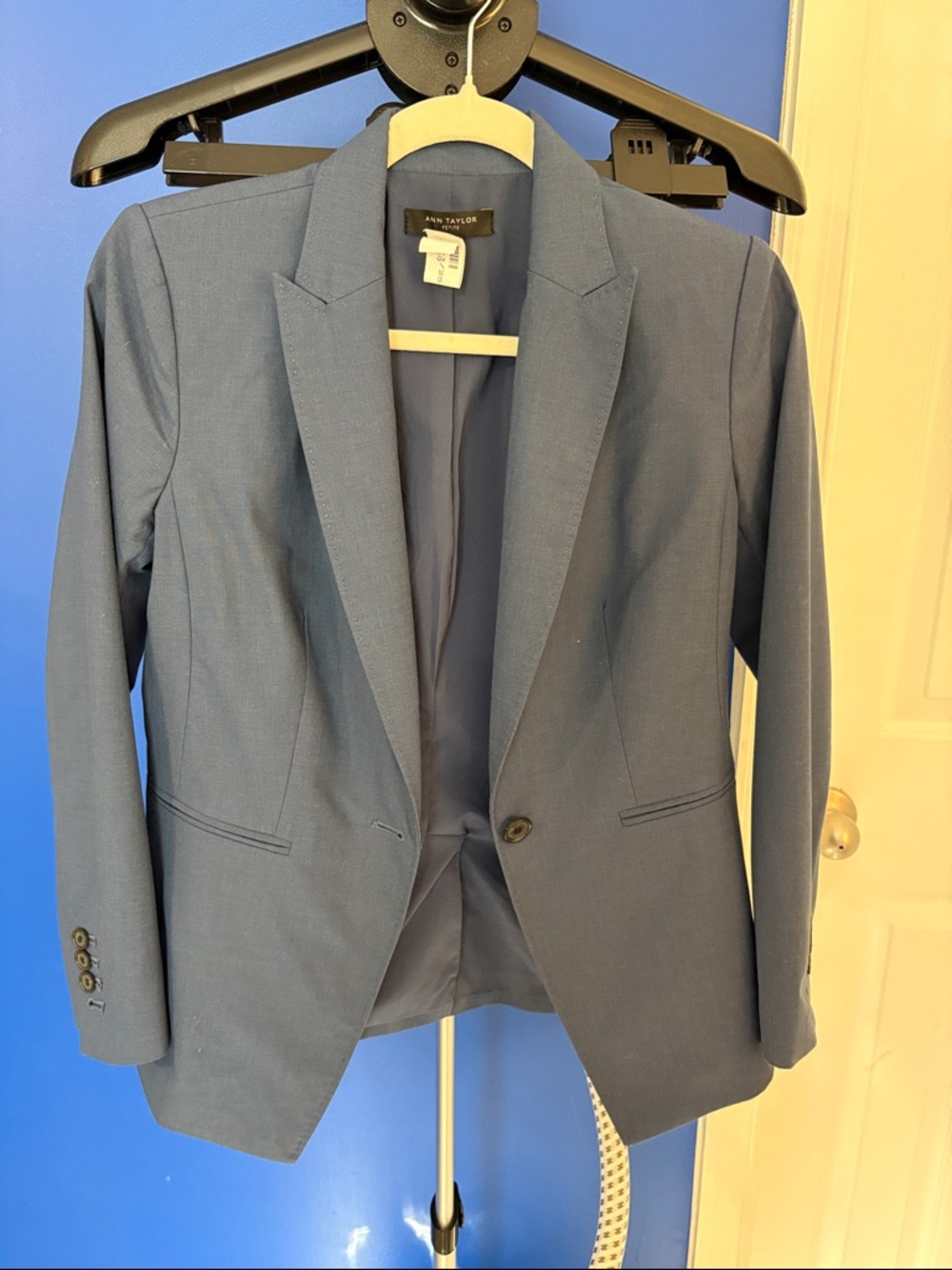 Ann Taylor Summer Blue Single-Button Women's Blazer